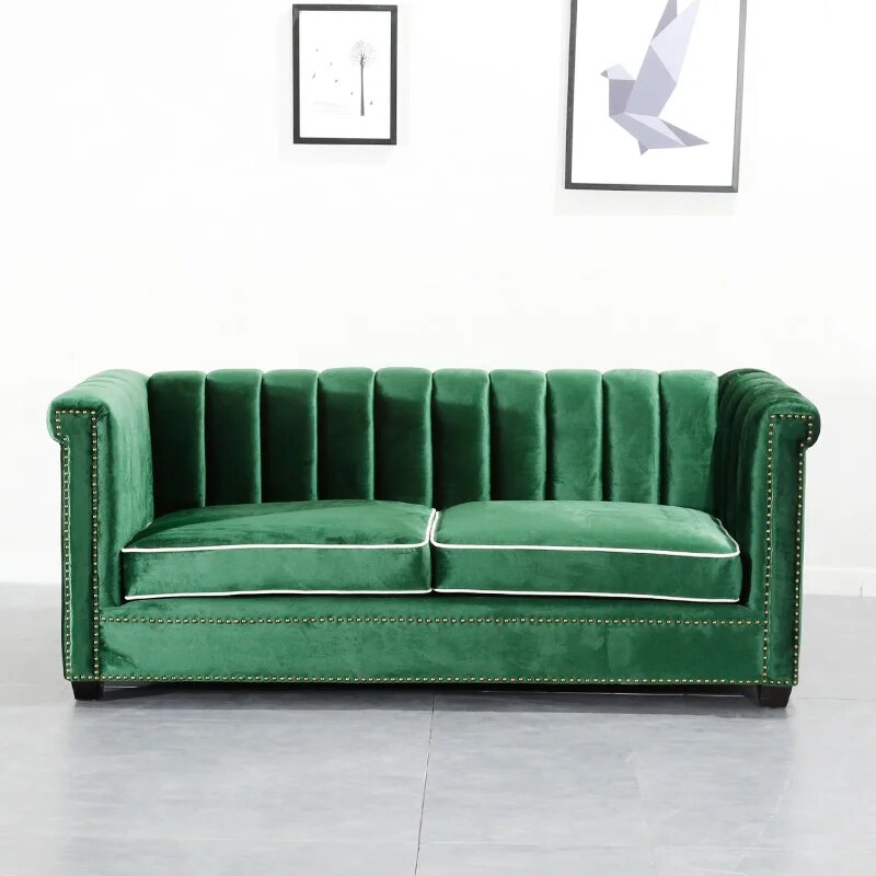 U-BEST Luxury Italian Style Design Furniture Living Room Royal Velvet Classic Sofa Set,Modern couch living room furniture