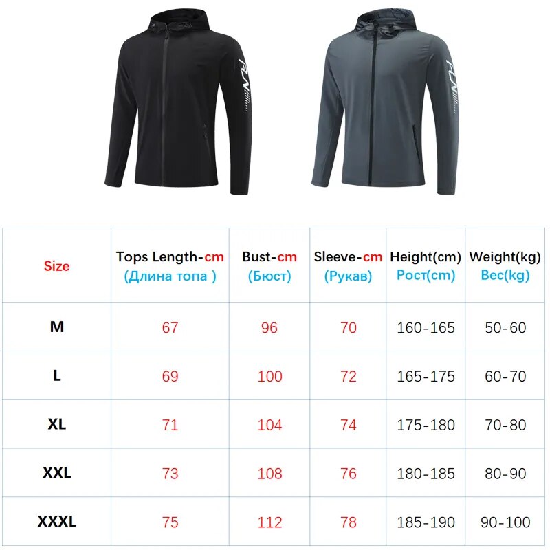 Men Fitness Jackets Quick Dry Zipper Hooded Workout Coats 2021 New Male Gym Sportswear Top Running Hoodies - KAISERINC