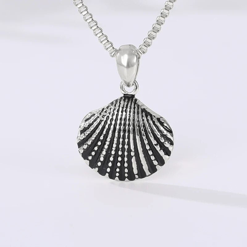 Fashion Shell Pendant Necklaces Stainless Steel Golden Box Chain Necklace For Women Fashion Jewelry The Best Christmas Gift