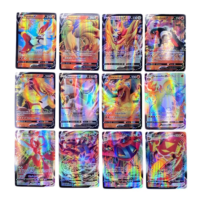 French Pokemon Cards Game Battle Carte Trading VMAX V MAXCards Game Children Pokemons Toy