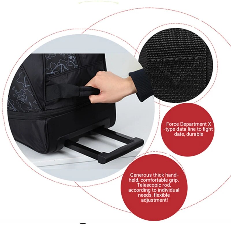 OIWAS Foldable Luggage Bag Travel Duffle Trolley bag Rolling Suitcase Women Men Travel Bags With Wheel Carry-On Bag Good Quality