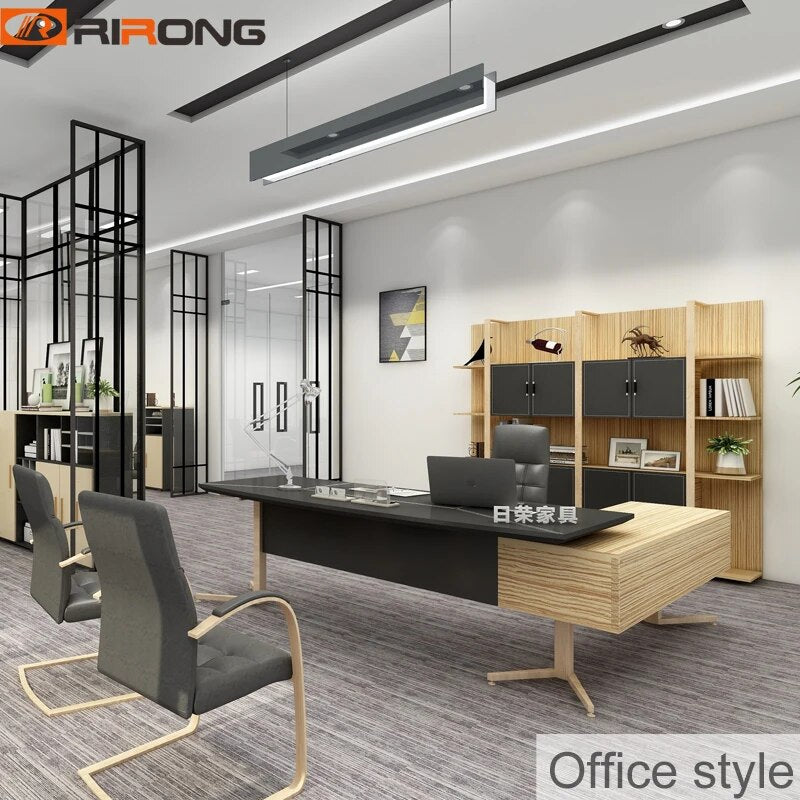 Nordic Design Small Grey Color Office Furniture Set Home Study Table Furniture Wood Laptop Table Executive  Table Desk Set