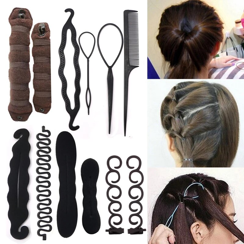 Magic Donut Bun Maker DIY Women Hair Accessories Braid Styling Hairpins Barrettes Twist Hair Clips Hairstyle Braiding Tools