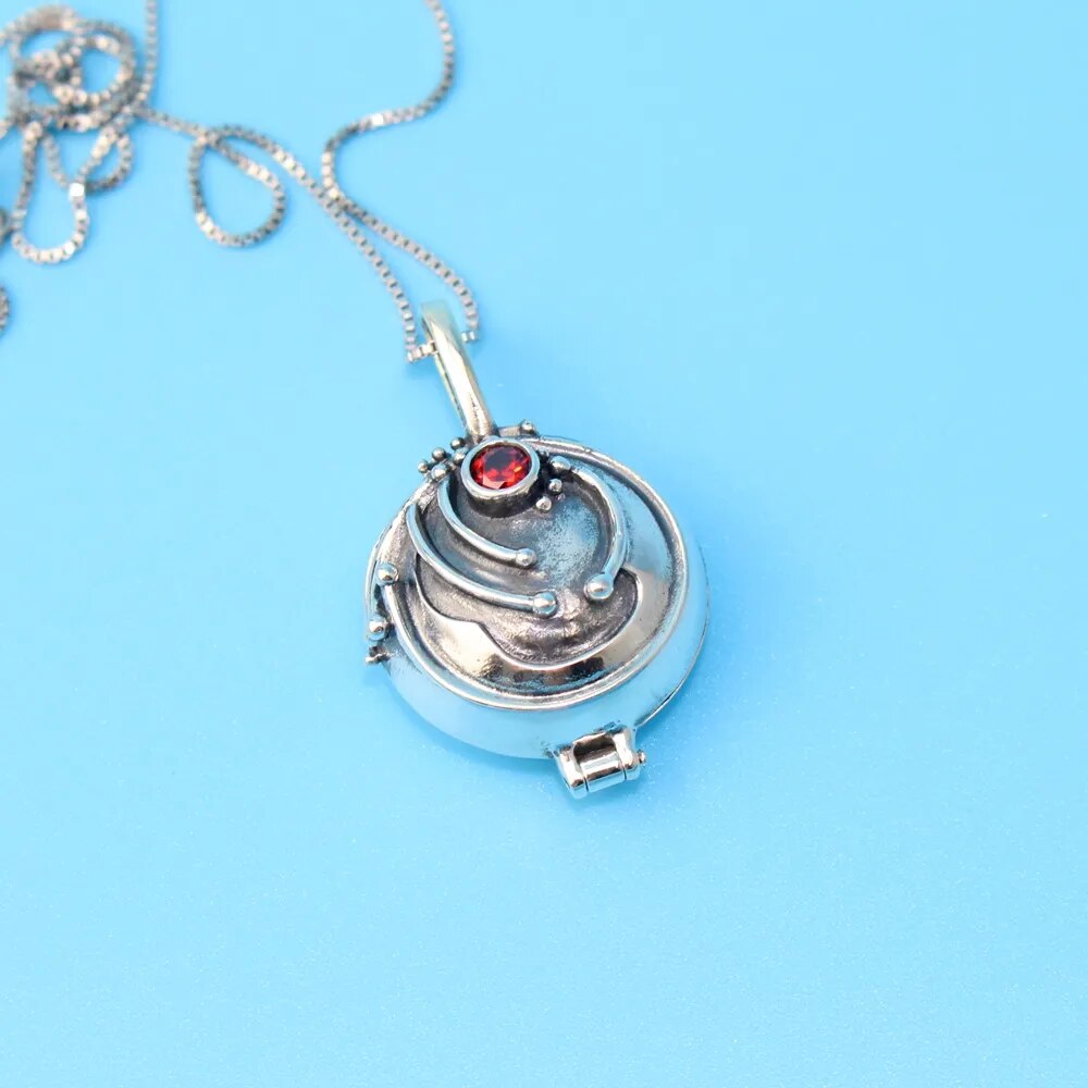 925 Sterling Sliver The Vampire Diaries Elena Pendant Necklace Retro Jewelry Fashion Moive