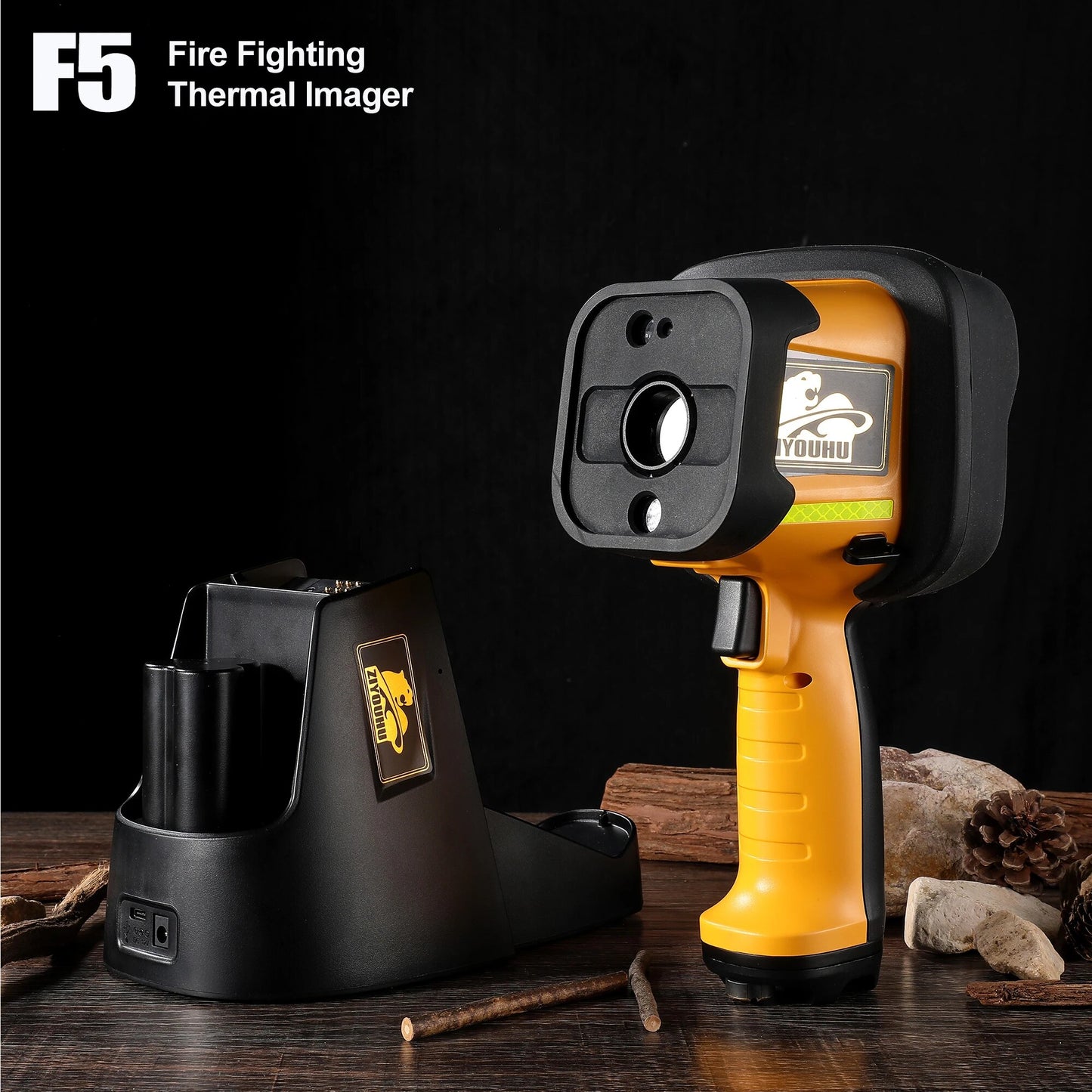 F5 Fire Fighting Thermal Imager Camera for Firefighter 384x288 Wide Angle Temperature Measurement Live Image & Video Recording