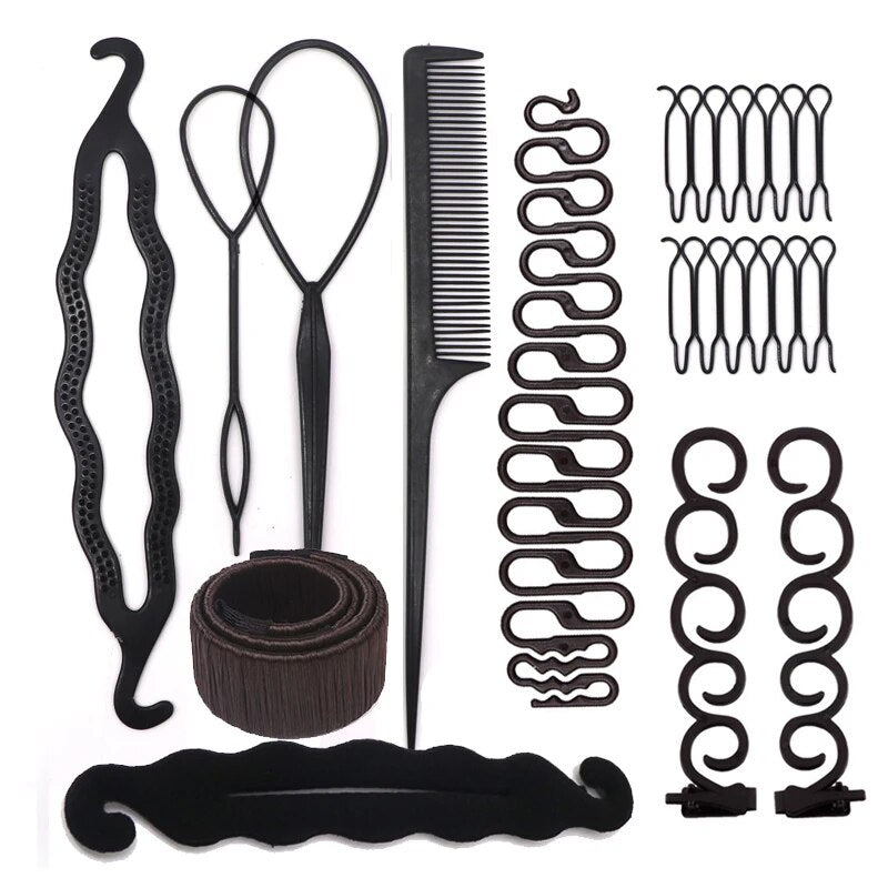 Magic Donut Bun Maker DIY Women Hair Accessories Braid Styling Hairpins Barrettes Twist Hair Clips Hairstyle Braiding Tools