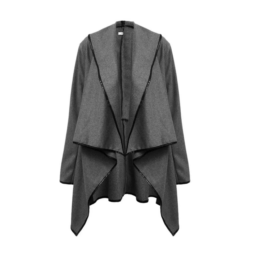 New Woman Fashion Autumn Winter Woolen Overcoat Women Long Sleeve Jackets Woolen Coat Outwear - KAISERINC