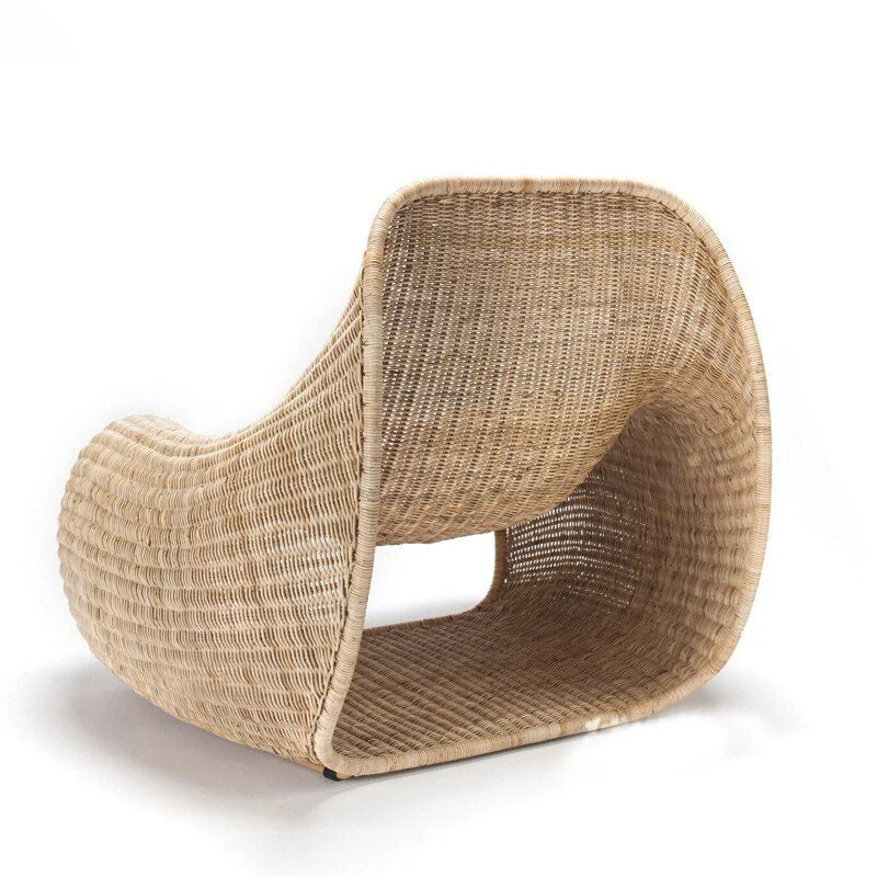 Creative outdoor indoor rattan chair furniture Nordic simple Southeast Asia Rattan sofa hotel model room leisure chair