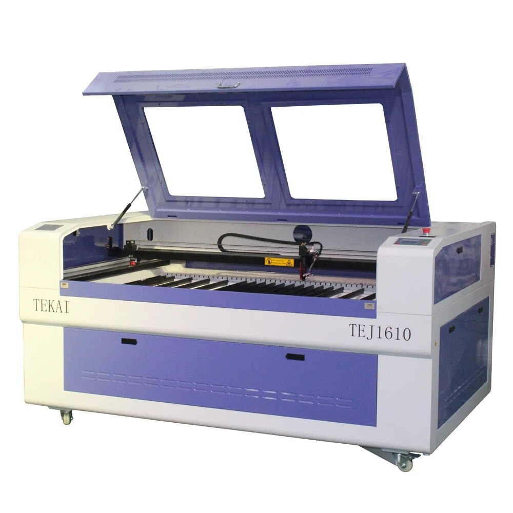 Jinan Tekai Reci 90w Leather Shoes Laser Cutting Machine For Sale 1610 Baseball Bat Laser Engraving Machine