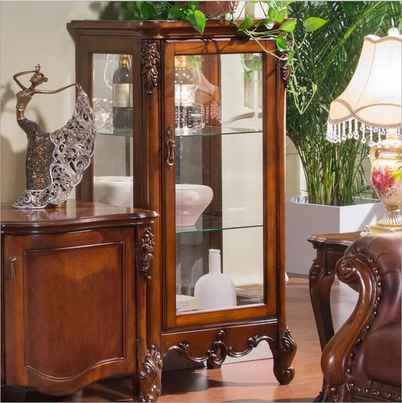 Antique High Living Room Wooden furniture lcd TV Stand set p10285