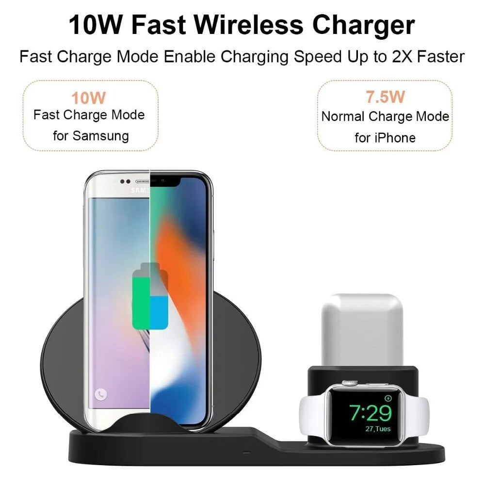 3 in 1Station For Apple Watch Charger 44mm 40mm 42mm 38mm iWatch Charge Accessories Charging stand Apple watch 6 se 5 4 3