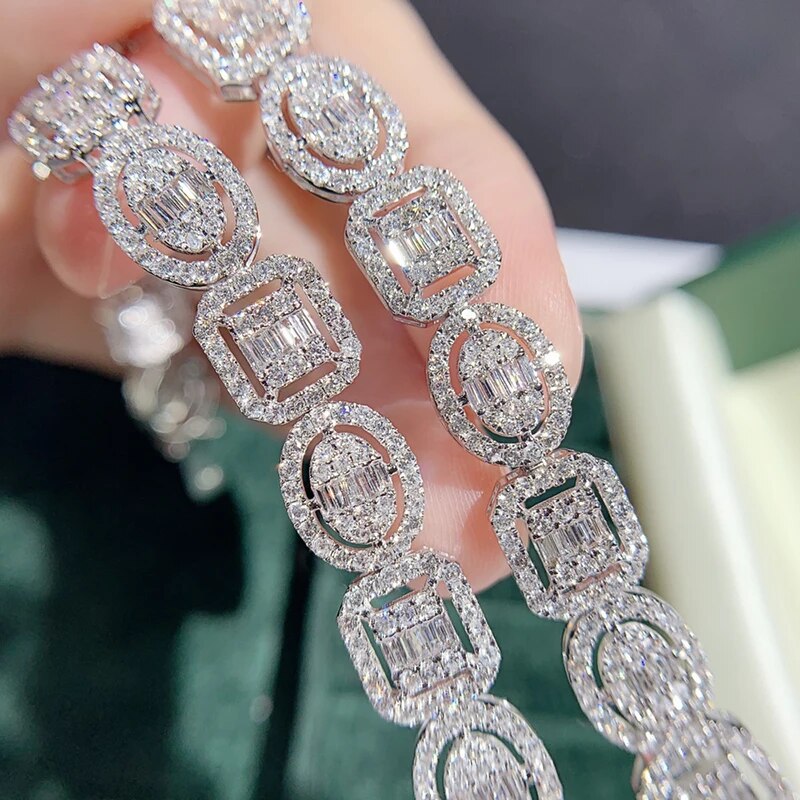 Real 18K gold Bracelet natura 3.6ct diamonds Bracelet B-RA006