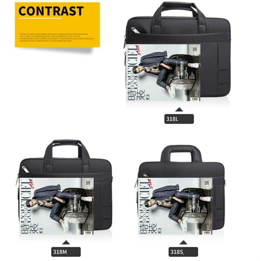 Business Classic Men's Shoulder Bag Work Handbags Men Briefcase Laptop Bags A4 Folder File Carrying Handbag Women Computer Bag