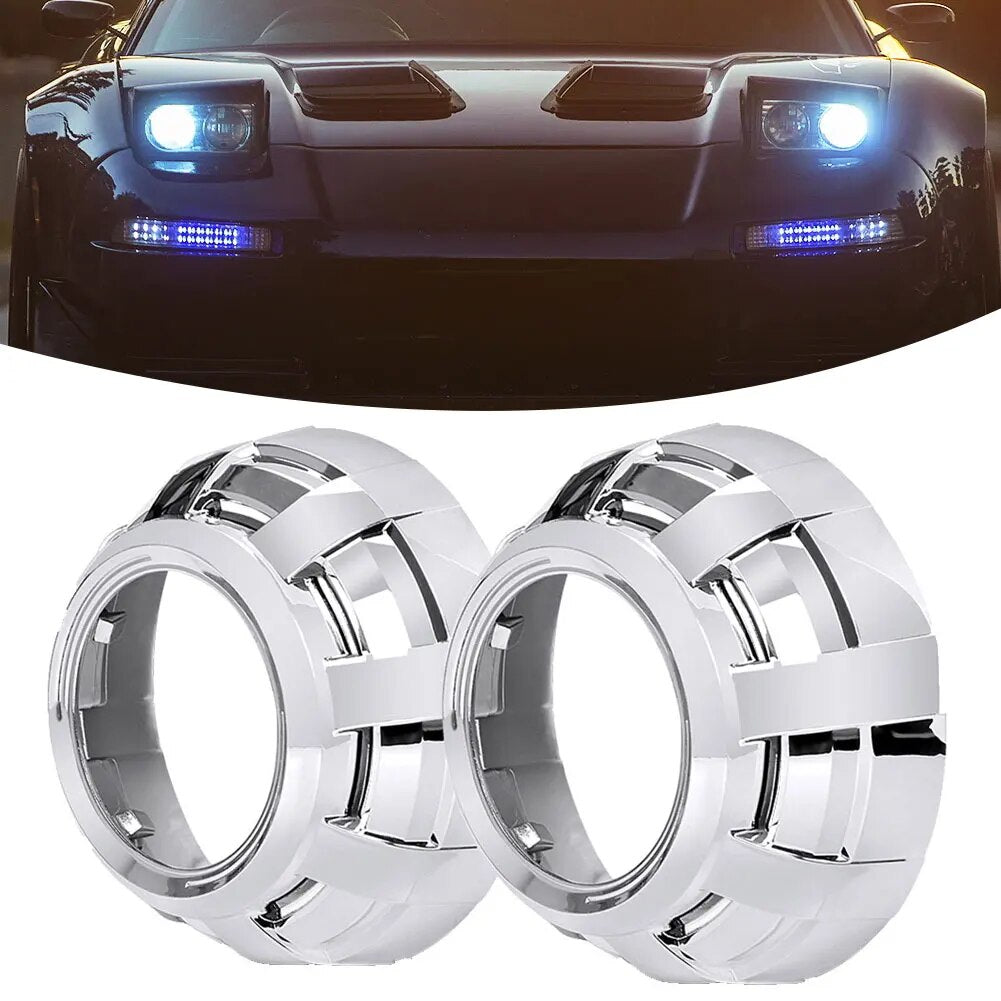 1 Pair 3 Inch Projector Lens Lamp Cover for Q5 Hella Bi-xenon HID Car Headlight