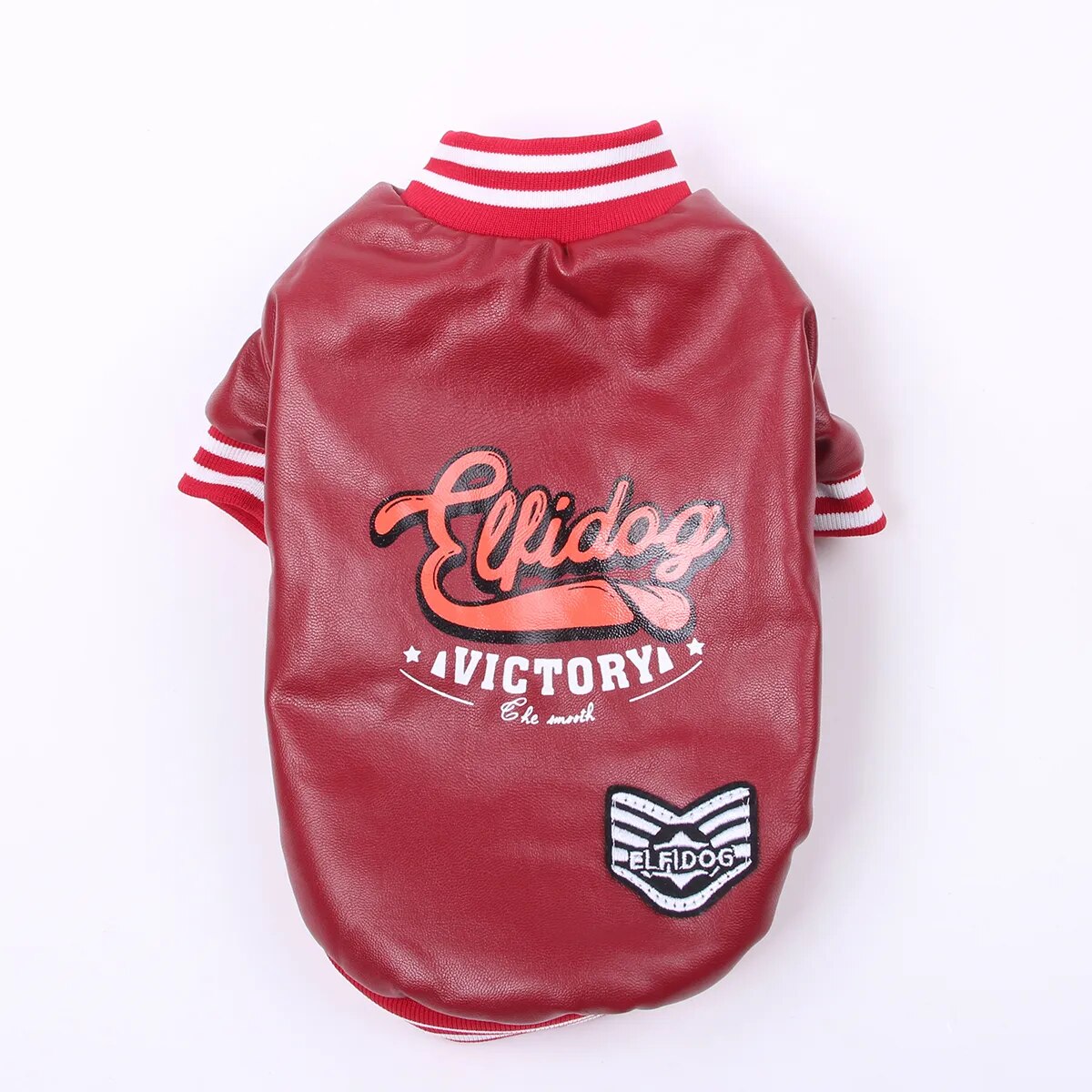 Winter Dog Coat Jacket Faux Leather Fleece Teddy Warm Pet Puppy Clothing Apparel - KAISERINC