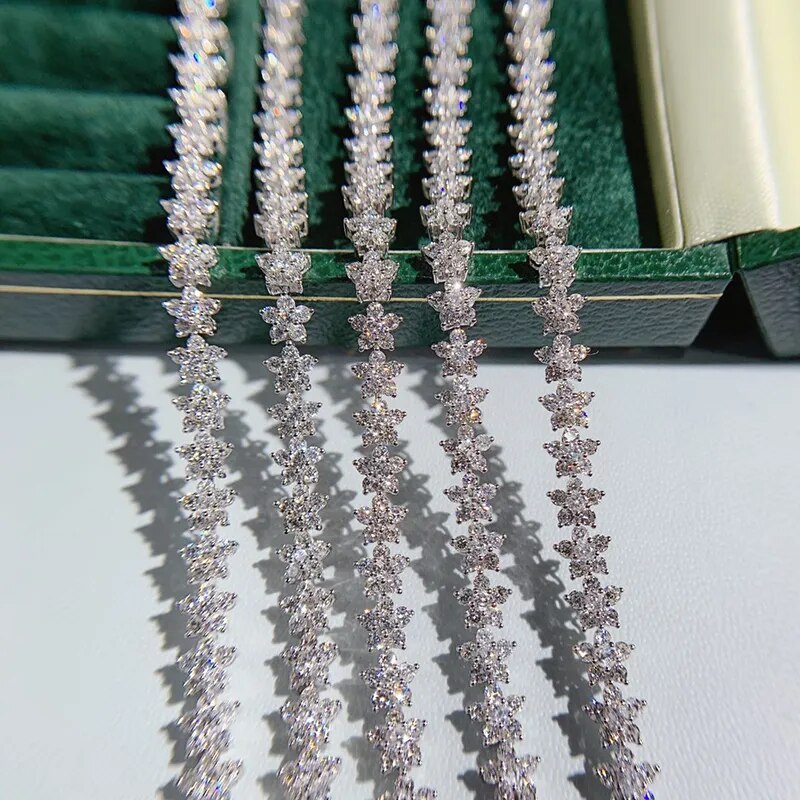 Real 18K gold Bracelet natura 4 ct diamonds Bracelet B-RA005