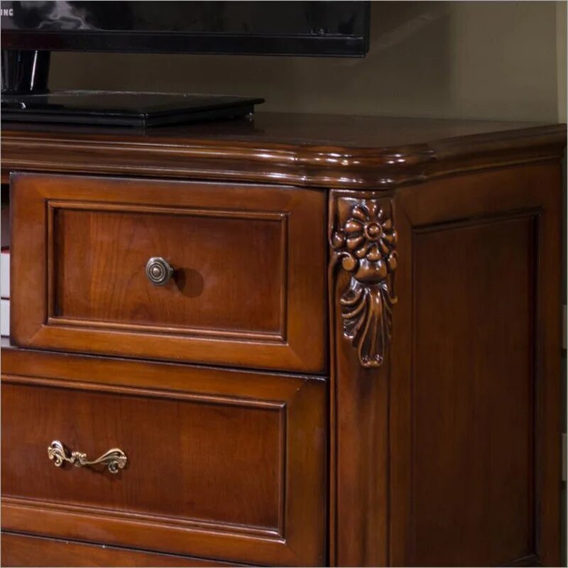 Antique High Living Room Wooden furniture lcd TV Stand p10287