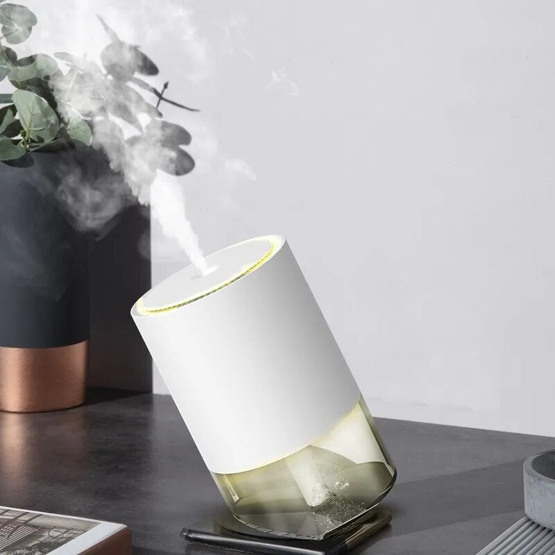 Large Capacity Oblique Humidifier Portable 1200mah Battery Rechargeable USB Ultrasonic Aroma Diffuser Air Humidifier for Home