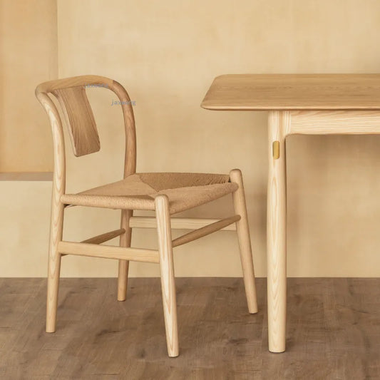 Nordic Solid Wood Kitchen Dining Chairs Household Furniture Hotel Single Back Chair Simple Restaurant Bedroom Living Room Chair