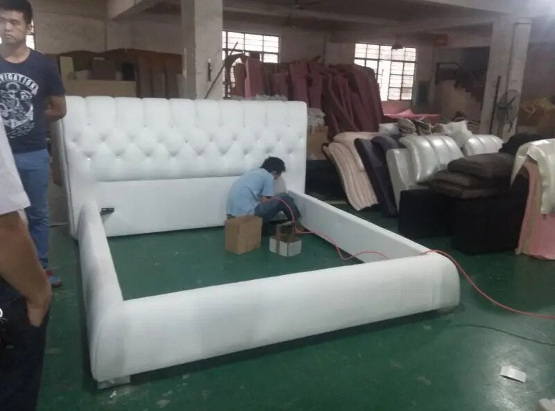modern leather bedroom furniture #CE-PC225