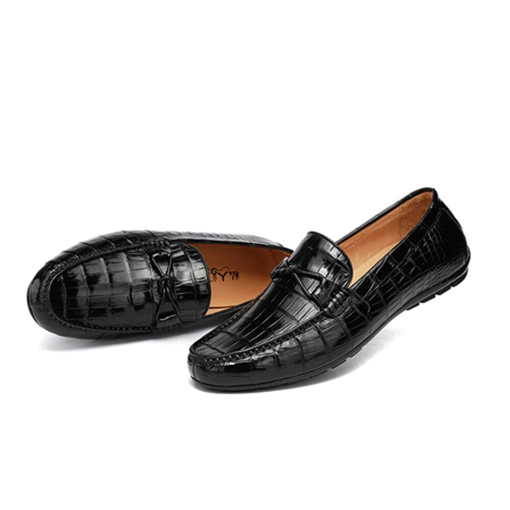 hulangzhishi crocodile leather  Set foot men Casual shoes  male  Single shoes  fashion  comfortable  Men's shoes
