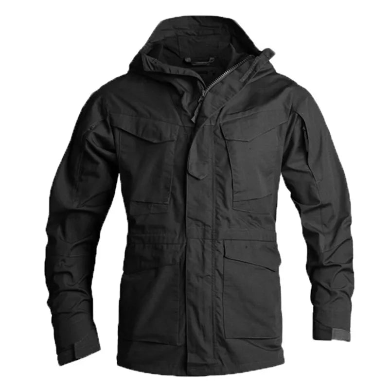 Military Camouflage Jacket Men Spring Autumn Army Field Tactical Windbreaker Waterproof Jacket Trench Hooded Coat Men's Clothing
