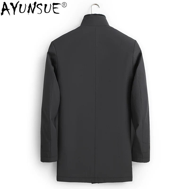 AYUNSUE 2020 Men's Clothing Winter Men Jacket Real Mink Fur Coat Thick Parkas Male Jackets 5XL Clothes Ropa De Hombre LXR482