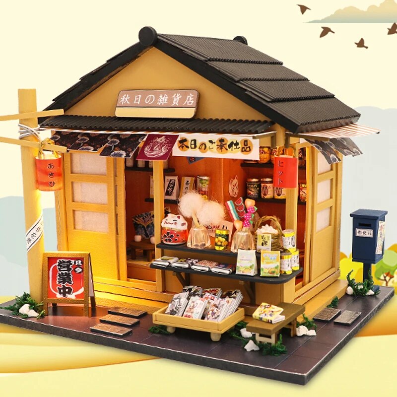 Cutebee DIY DollHouse Wooden Doll Houses Miniature Dollhouse Furniture Kit Toys for children New Year Christmas Gift  Casa