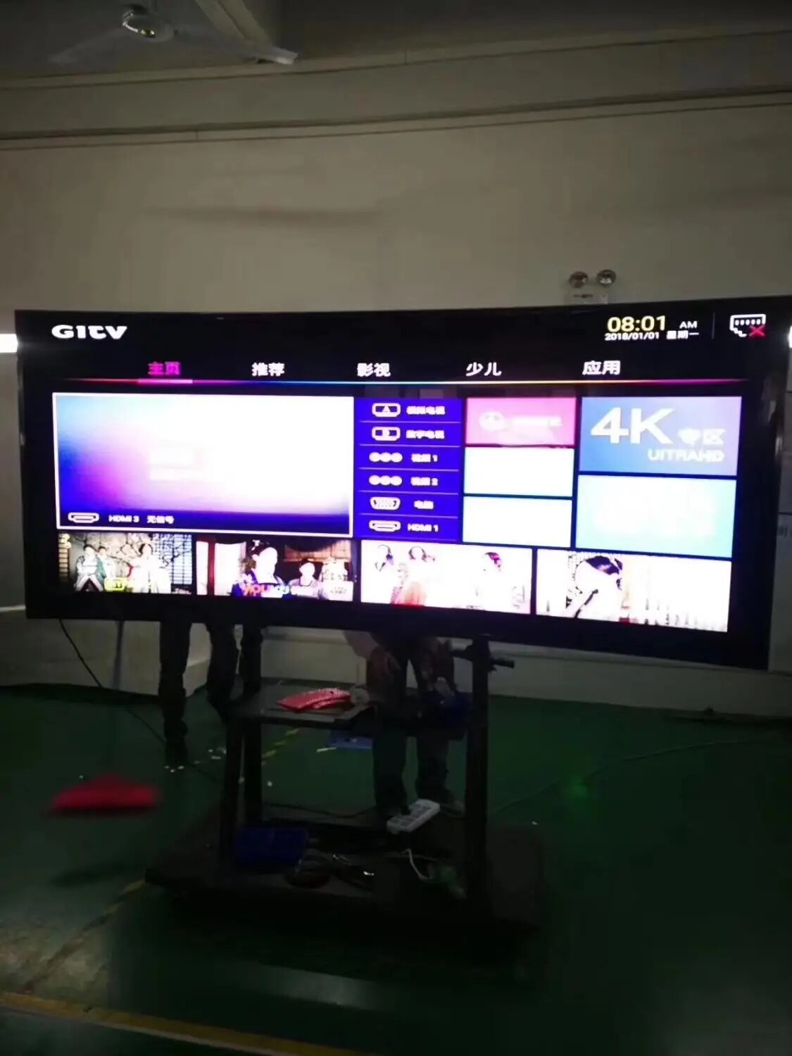 100 105 110 inch curved screen 4K monitor display TV wifi KTV TV Android OS smart led television TV