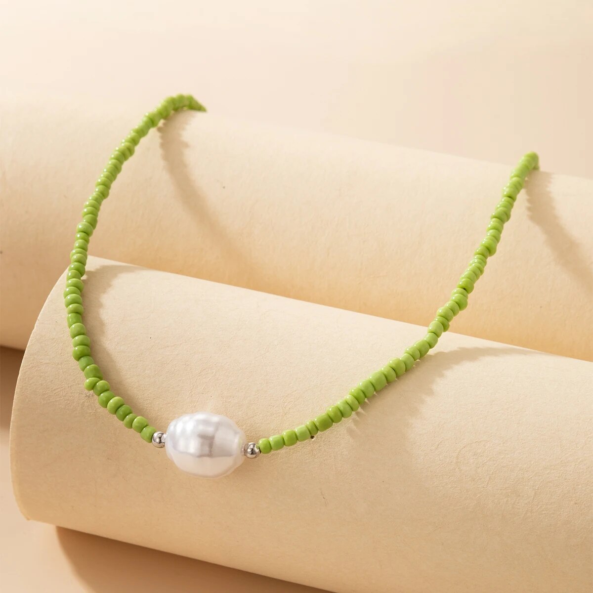 Tocona Colorful Beaded Necklace for Women Charms Luxury Pearl Stone Chain Choker Handmade Ajustable Boho Jewelry Collar 18238