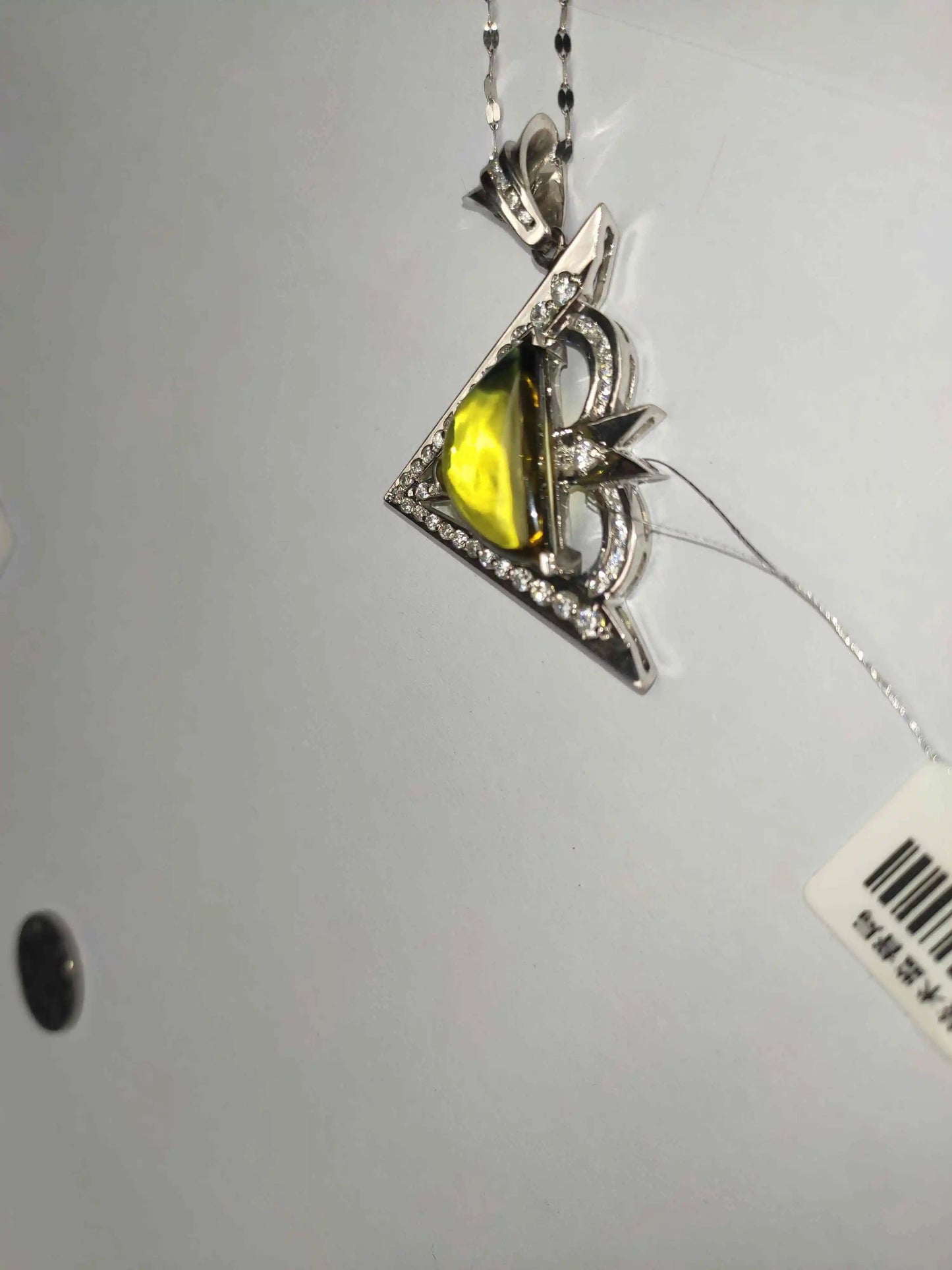 store king rare luxury natural yellow sapphire gem necklace fine jewelry 18K gold girl party gift certified arrow love