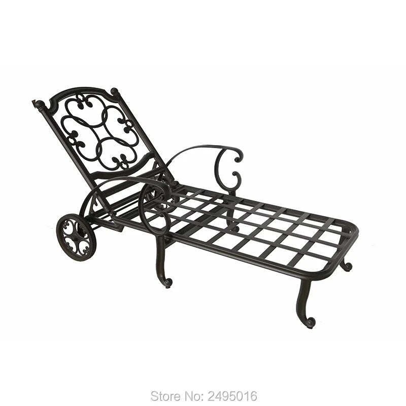 Hot Cast aluminum Sun Loungers Beach chair Garden Chair heavy duty sun lounge metal Outdoor furniture all weather High quality