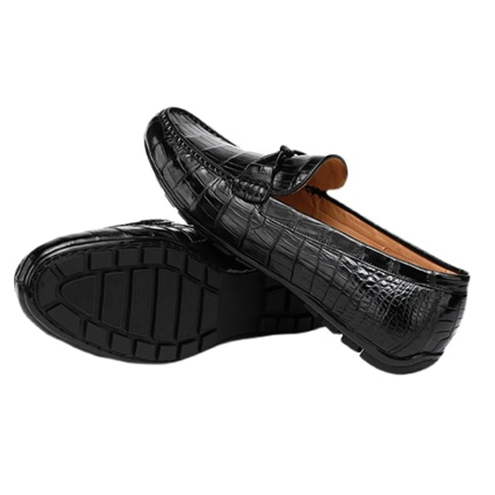 hulangzhishi crocodile leather  Set foot men Casual shoes  male  Single shoes  fashion  comfortable  Men's shoes