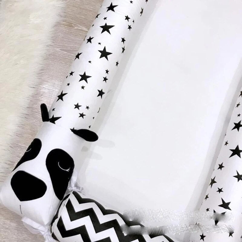 Crib Bumper Plush Pillows Crib Pads Baby Crib Liner Cartoon Animal Protector Pillow Bed Children Cradle Newborn Dropshipping