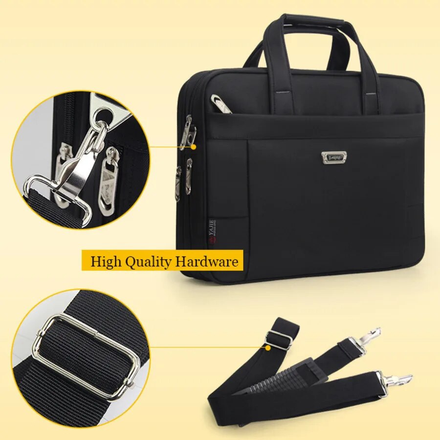 Business Classic Men's Shoulder Bag Work Handbags Men Briefcase Laptop Bags A4 Folder File Carrying Handbag Women Computer Bag