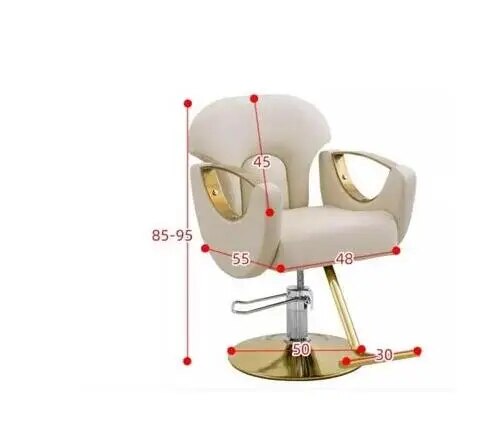 New luxury hydraulic tilting salon chair golden barber chair furniture