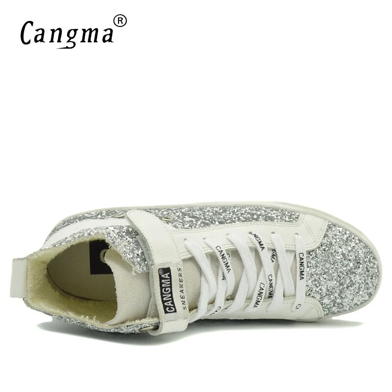 Custom Name Logo Designer Women Men Sneakers Genuine Leather Casual Shoes CMH009