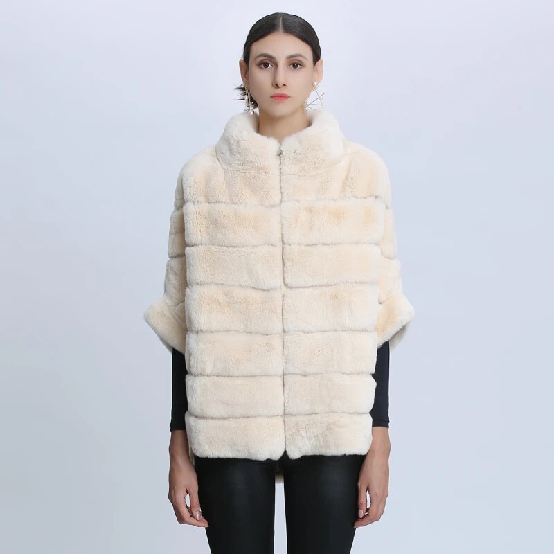 Real Fur Coats Women Rex Rabbit Fur Jackets Ladies Rabbit Fur Coat Female Winter Warm Women's Clothing Vintage Zipper 2020 New