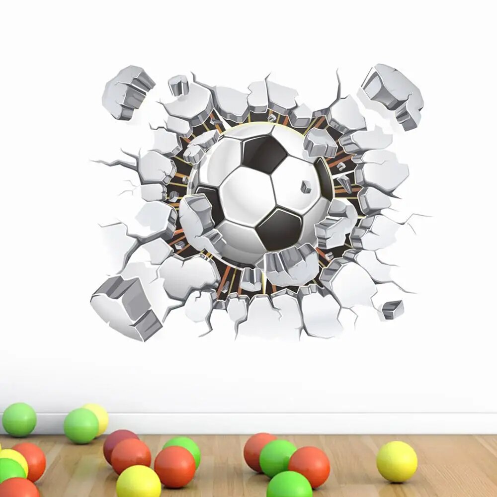 Football PVC removable Wall Decal Soccer Kid Boy Bedroom Wall Sticker Home Decor