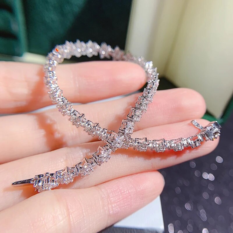 Real 18K gold Bracelet natura 4 ct diamonds Bracelet B-RA005