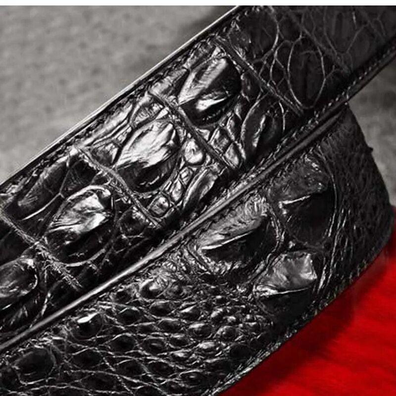 gete import  crocodile men belt  male Stainless steel Pin buckle  crocodile leather men belt  personality  leisure  belt  male