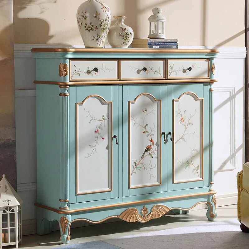 Shoe cabinet large capacity four door hall cabinet partition three door porch cabinet multifunctional furniture living room