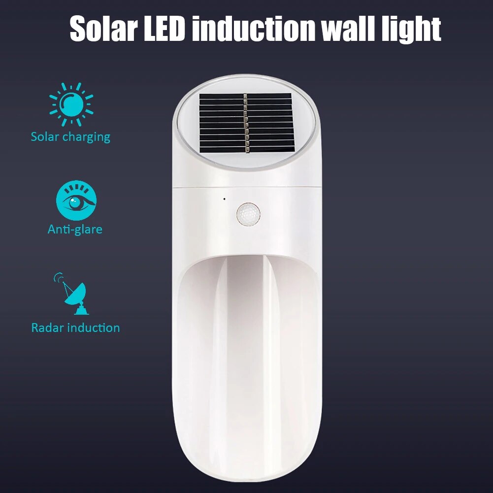 LED Solar Light IP65 Waterproof Solar Lamp Microwave Sensor Wall Lamp For Garden Pathway Fence Patio Decor Outdoor Lighting