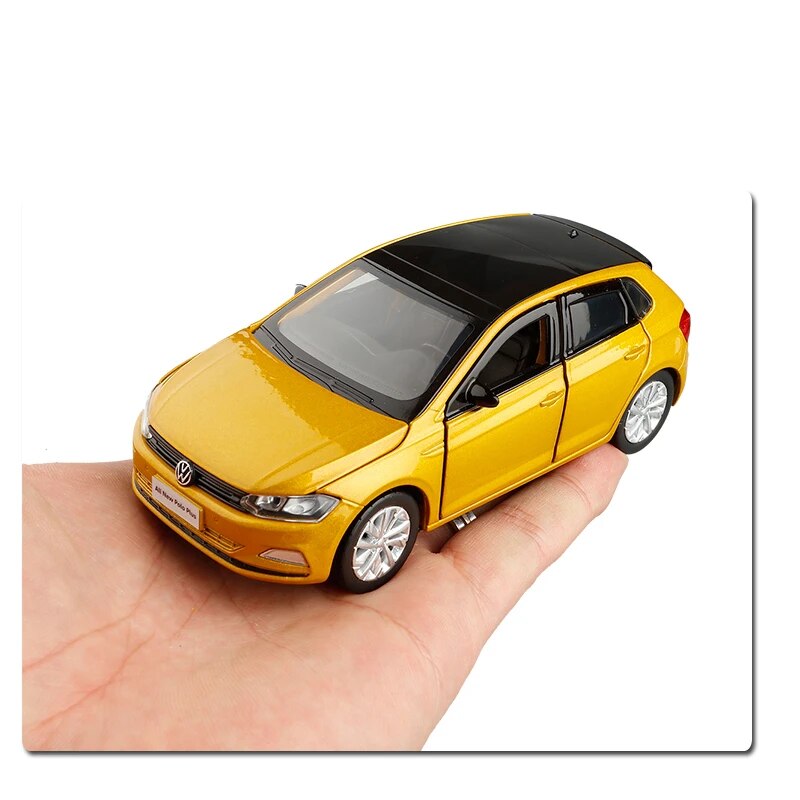 Toy Car 1:32 New POLO Plus Metal Alloy Diecast Car Model Miniature Model With Sound Light Model Boys Gift Toys For Children's