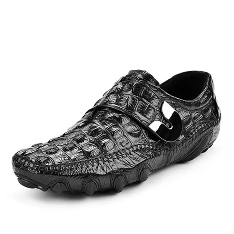 Men's casual shoes Crocodile shoes fashion men's shoes 100 pairs of bean shoes men's leather fall new