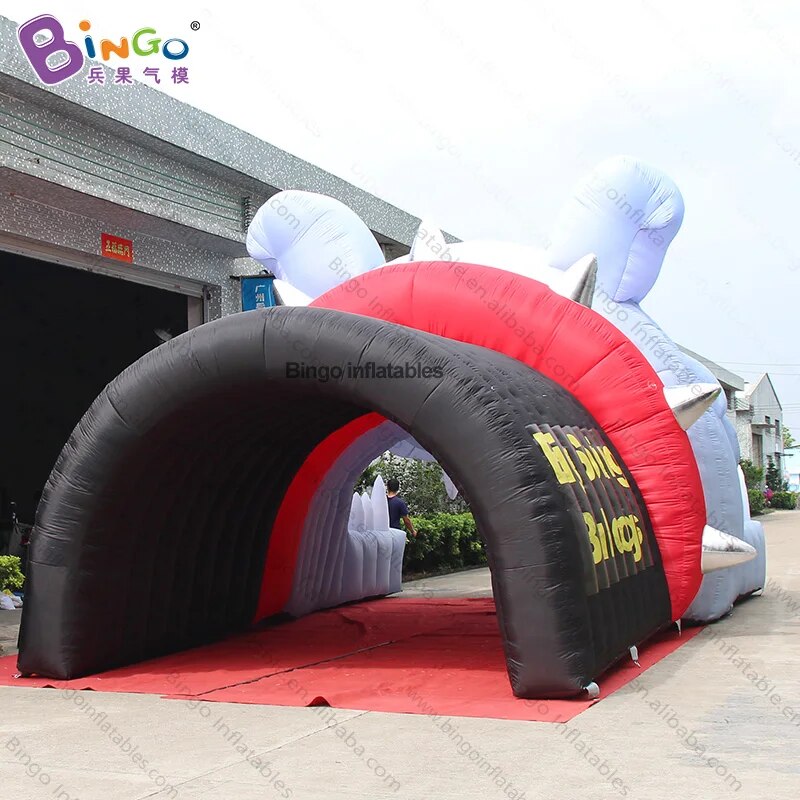 Giant 10x8x5M Inflatable Montclair Bulldog Tunnel / Customized Inflated Entry Baseball Inflatable Sports Passage - BG-A1110