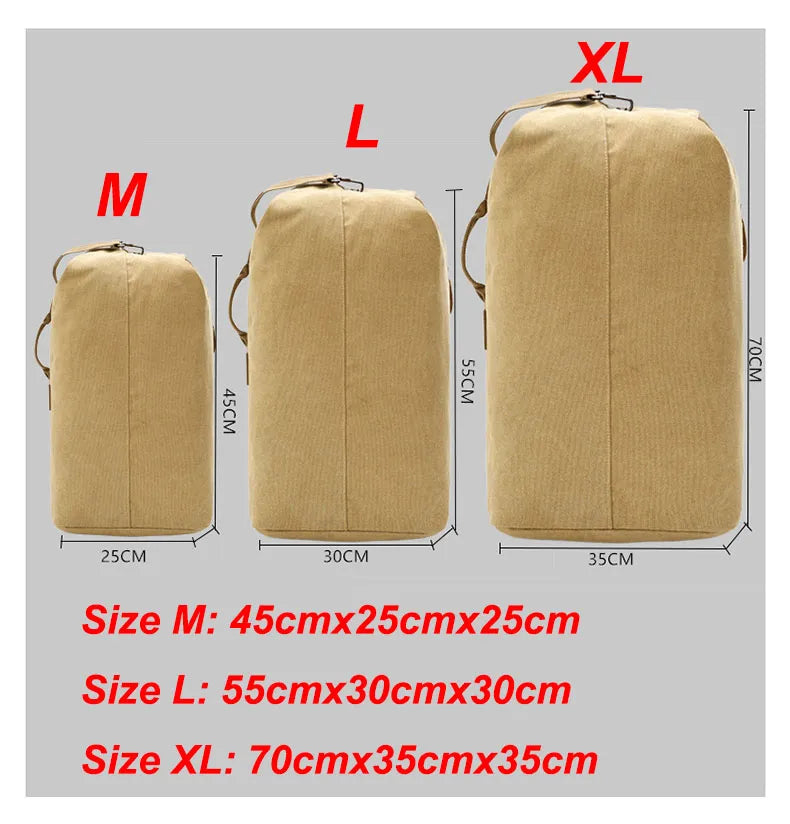 Large Man Travel Bag Mountaineering Backpack Male Luggage Canvas Bucket Shoulder Army Bags For Boys Men Backpacks mochilas XA88C
