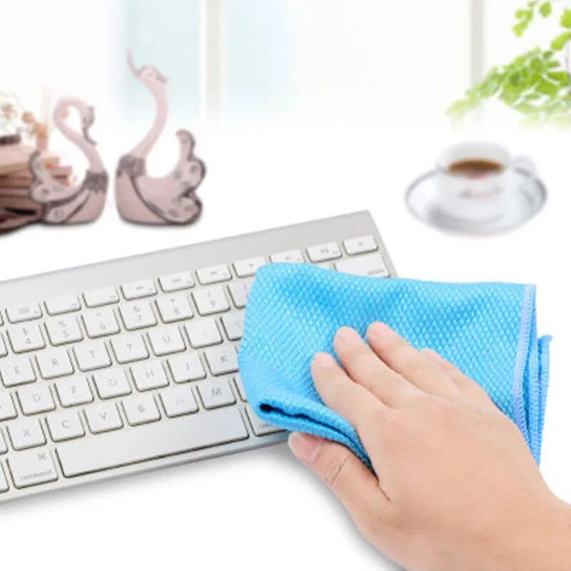 30*40cm Microfiber Cleaning Towel Absorbable Car Glass Kitchen Cleaning Cloth Wipes Table Dish Towel Rag Reusable Fish Scale Rag