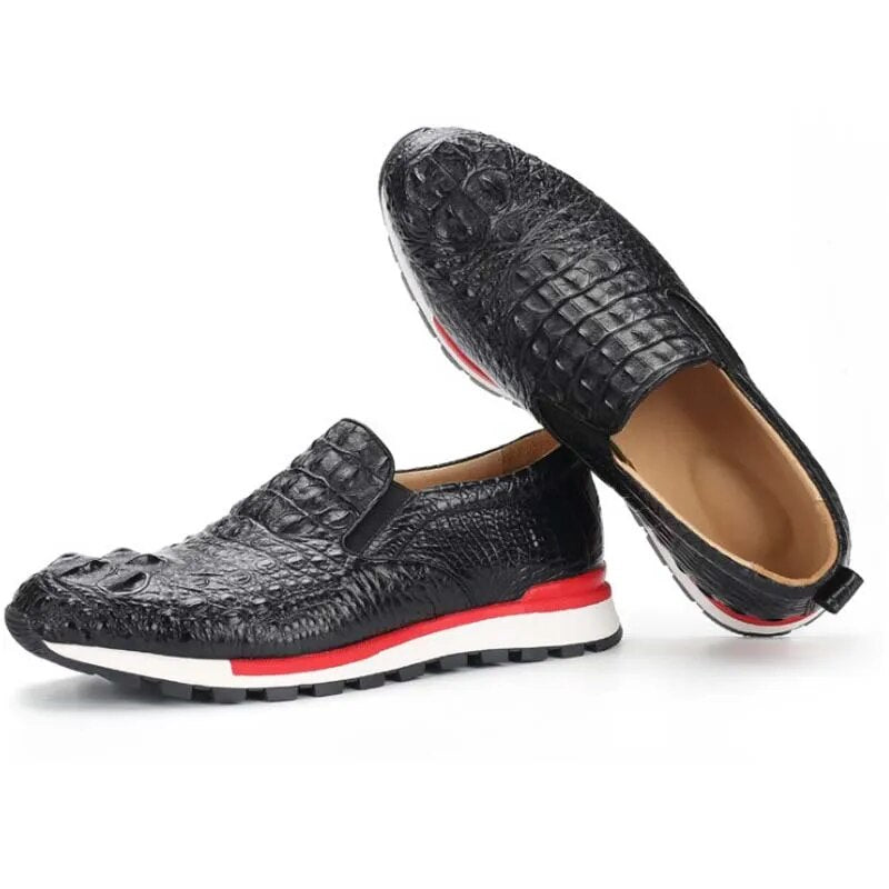baoduli new arrival crocodile leather men's shoes  Casual men shoes  wear-resisting  breathable  crocodile  Men's shoes