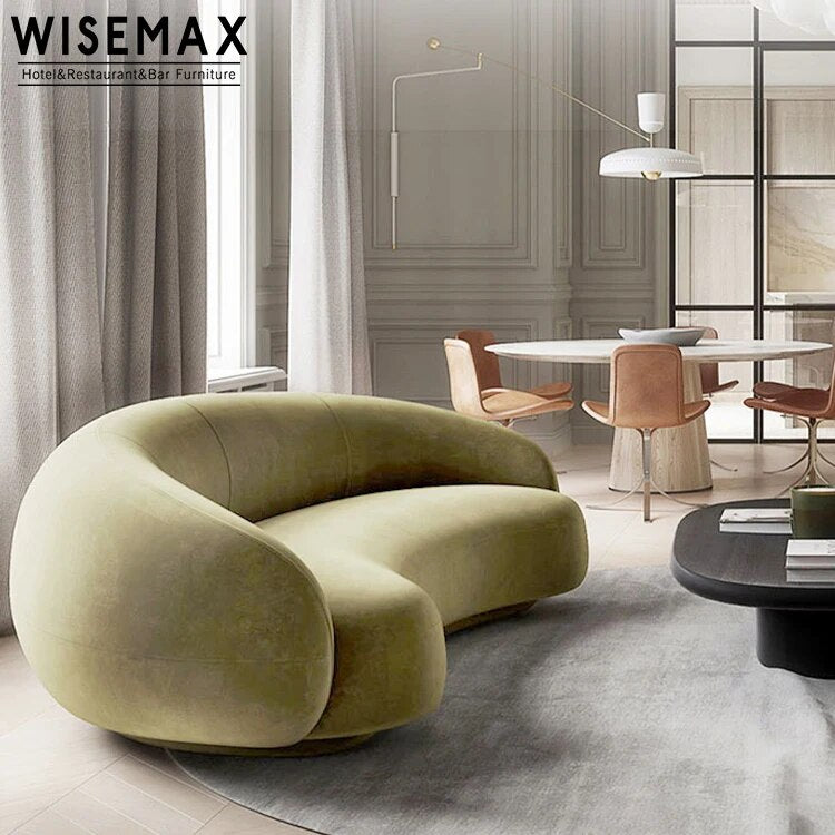 New Design Curved Sofa Crescent Shaped Sofa Designs For Living Room Furniture